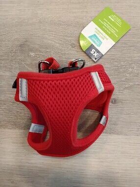 Frisco Red Dog Harness Size ES& 3/8" X 6 Ft. Multi Color Dog Leash New With Tags